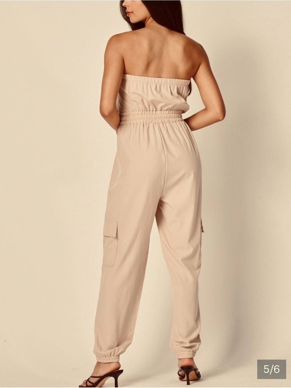 Strapless Cargo Jumpsuit - Picture 2 of 5